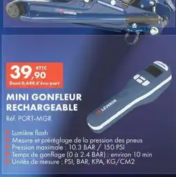 Autodistribution LEVEROK MINI GONFLEUR RECHARGEABLE offre