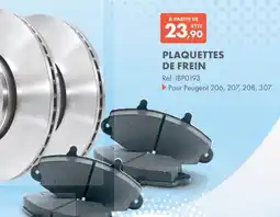 Autodistribution PLAQUETTES DE FREIN offre