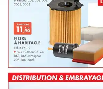 Filtre à habitacle