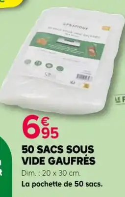 Kiriel LE PRATIQUE Sacs sous vide gaufres offre