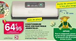 Kiriel LE PRATIQUE CONDITIONNEUSE SOUS VIDE ÉLECTRIQUE «ESSENTIELLE» offre