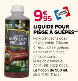 Kiriel delecta LIQUIDE POUR PIÈGE À GUÊPES offre