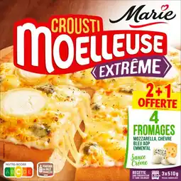 Auchan Marie pizza 4 fromages crousti moelleuse extrême surgelée marie offre