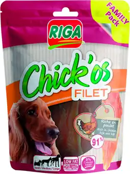 Auchan Riga friandises pour chien adulte poulet chick'os riga offre
