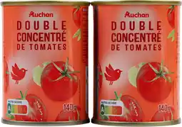 Auchan Auchan double concentré de tomates auchan offre