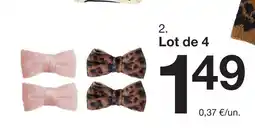 Zeeman Lot de 4 barrettes offre