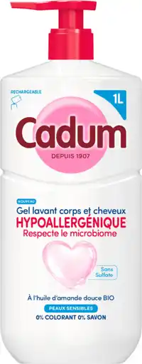 Auchan Cadum gel lavant corps et cheveux à l'huile d'amande douce bio cadum offre