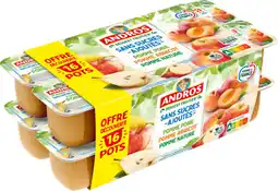 Auchan Andros dessert fruitier sans sucres ajoutés andros offre