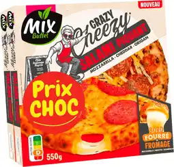 Auchan Mix buffet pizza crazy cheesy au salami piquant mix buffet offre