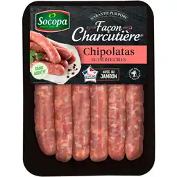 Auchan Supermarché Socopa 6 chipolatas façon charcutière socopa offre