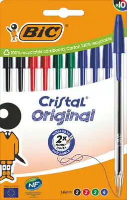 Auchan Bic lot de 10 stylos bille cristal bic offre
