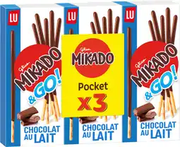 Auchan Mikado mikado pocket chocolat au lait lu offre