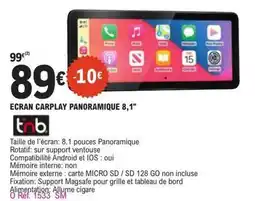 E.Leclerc L'Auto Ecran carplay panoramique 8, 1 offre