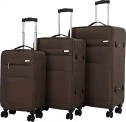 Auchan Airport valise souple airport highway marron 55 cm offre