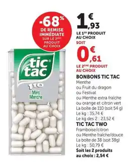 U Express TIC TAC Bonbons offre