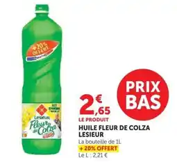 U Express Lesieur Huile Fleur de Colza offre
