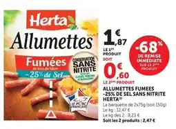 U Express Herta Allumettes offre