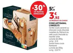 U Express L'ANGÉLYS Cone artisanal Vanille offre