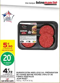 Intermarché Jean Rozé Burger Extra Moelleux offre