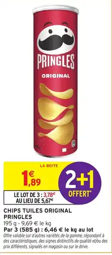 Intermarché PRINGLES CHIPS TUILES ORIGINAL offre