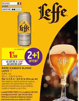 Intermarché Leffe Bière d'abbaye blonde offre