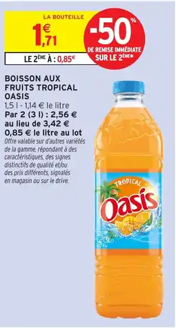 Intermarché Oasis Boisson aux fruits tropical offre