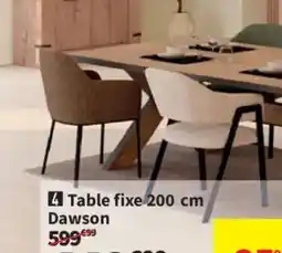 Conforama Dawson Table fixe 200 cm offre