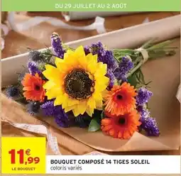 Intermarché Bouquet composé 14 tiges soleil offre