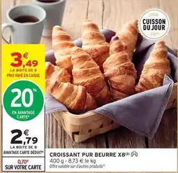 Intermarché Croissant pur beurre x8 offre