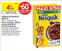 Intermarché Nestlé - céréales nesquik offre