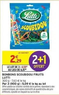 Intermarché Lutti - bonbons scoubidou fruits offre