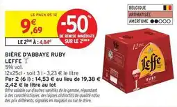Intermarché Leffe - bière d'abbaye ruby offre