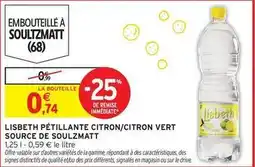 Intermarché Lisbeth - pétillante citron/citron vert source de soutzmatt offre