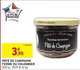 Intermarché Pâté de campagne offre