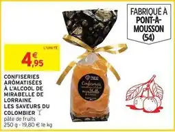 Intermarché Les saveurs du colombier - confiseries aromatisées a l'alcolco de mirabelle de lorraine offre
