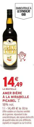 Intermarché Signal - amer bière à la mirabelle offre