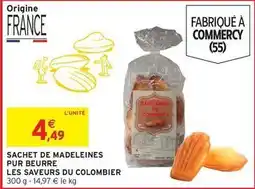 Intermarché Les saveurs du colombier - sachet de madeleines pur beurre offre