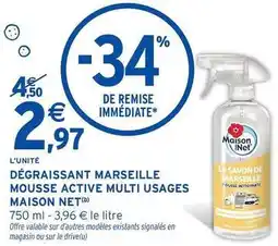 Intermarché Signal - dégraissant marseille mousse active multi usages offre