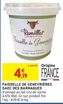 Intermarché Fini - faisselle de genevrières offre