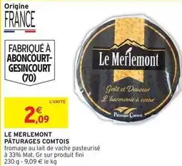 Intermarché Paturages - le merlemont comtois offre