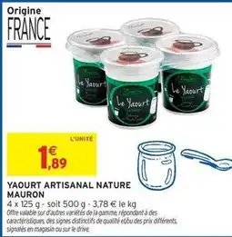 Intermarché Signal - yaourt artisanal nature offre