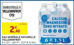 Intermarché Velleminfroy - eau minerale naturelle offre