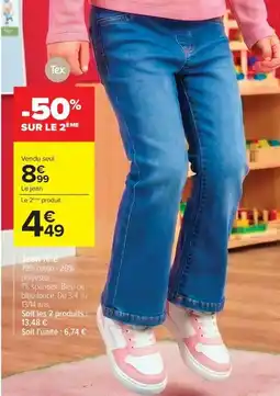 Carrefour Drive Jean fille offre