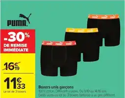 Carrefour Drive PUMA Boxers unis garçons offre