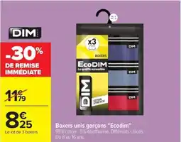 Carrefour Drive DIM Boxers unis garçons "Ecodim" offre