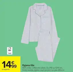 Carrefour Drive Pyjama fille offre