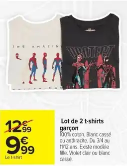 Carrefour Drive Lot de 2 t-shirts garçon offre