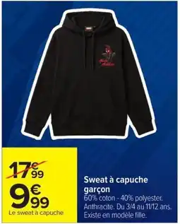 Carrefour Drive Sweat à capuche garçon offre