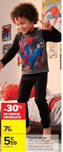 Carrefour Drive Pyjama garçon offre
