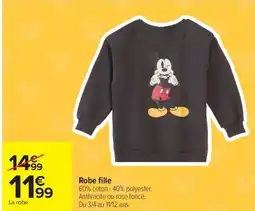 Carrefour Drive Robe fille offre